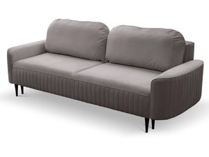 Miniaturka 33 - Szara sofa welurowa do salonu w stylu nowoczesnym