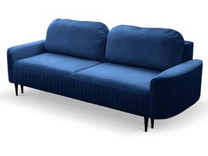 Miniaturka 13 - Granatowa sofa welurowa do salonu w stylu glamour