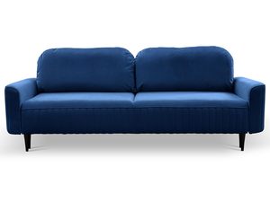 Miniaturka 14 - Granatowa sofa welurowa do salonu w stylu glamour