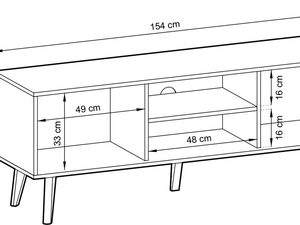 Miniaturka 5 - Rysunek techniczny komody z drewnianymi frontami