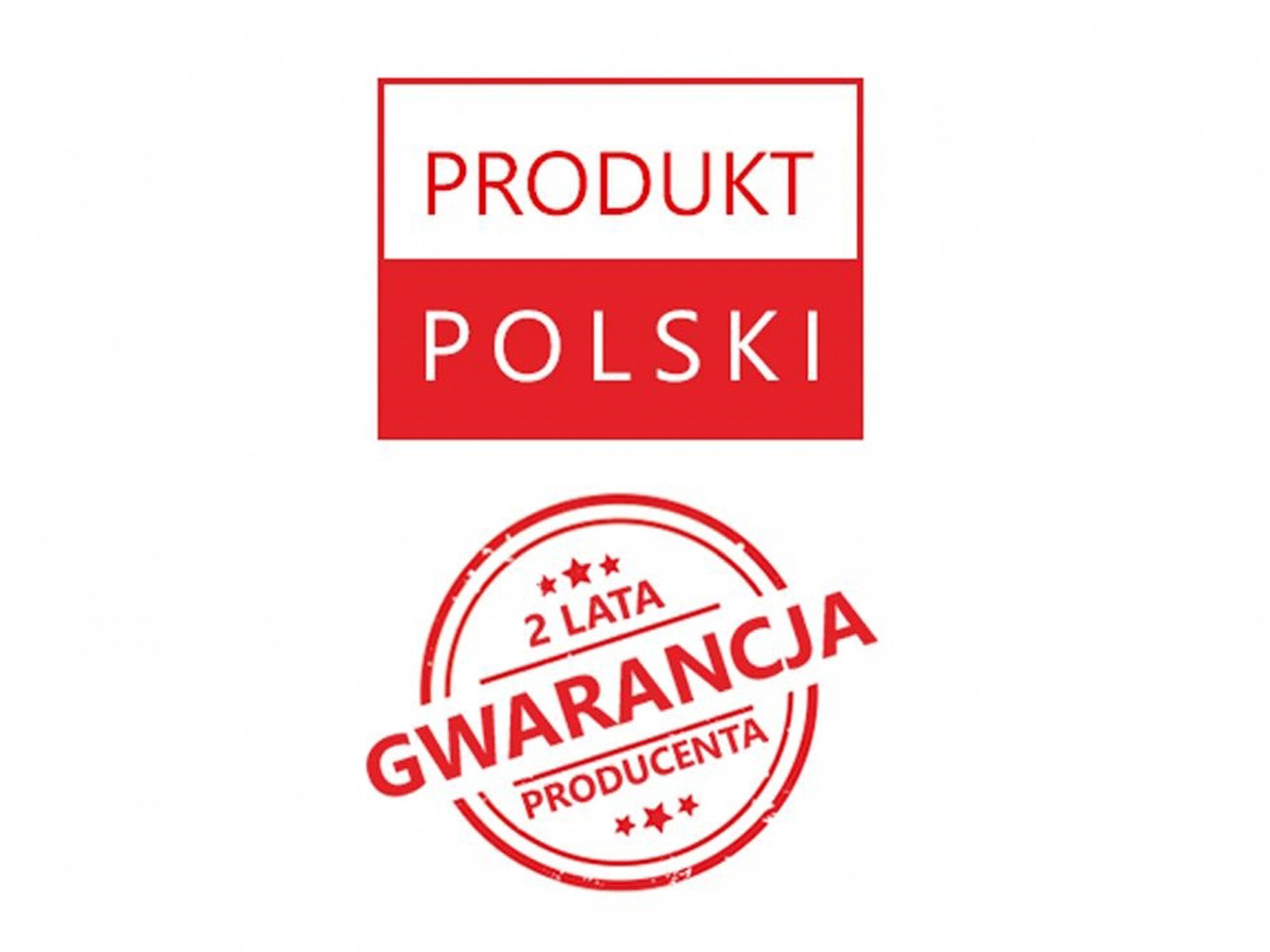 Naklejka "Produkt Polski" z gwarancją 2 lata producenta