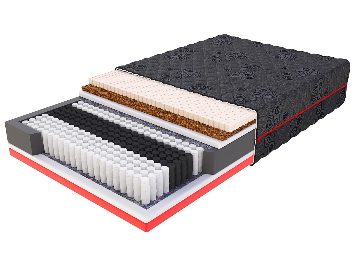 Komfortowy Materac Sprężynowy NEST Kokos Lateks Visco