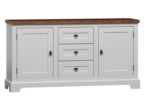 Biała komoda z drzwiami, styl prowansalski