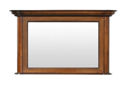 Drewniane lustro w klasycznej ramie, styl retro