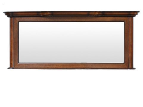 Drewniane lustro w klasycznej ramie, styl retro