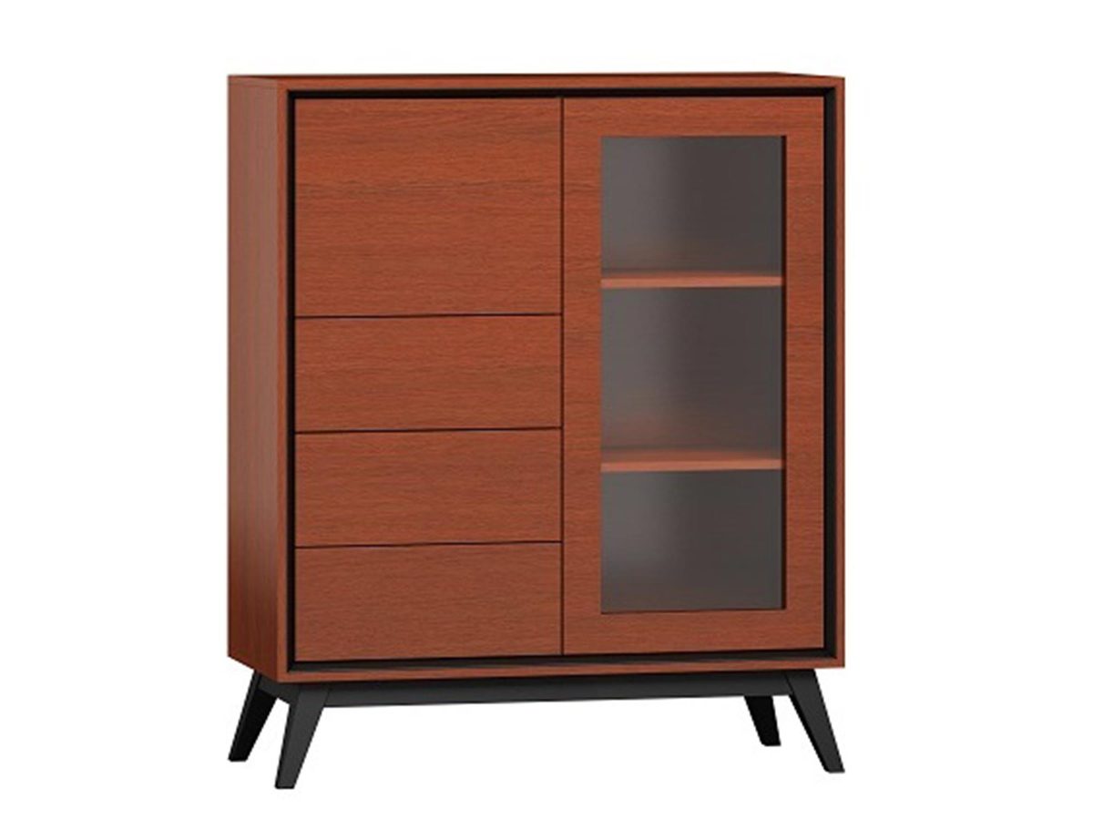 Komoda Witryna Kasztan 70-te Boston BS06