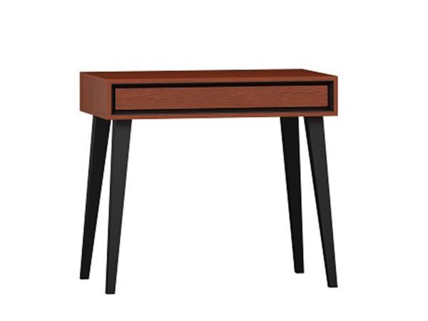 Drewniana toaletka w kolorze kasztanowym