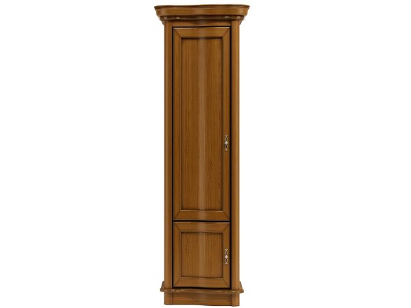 Wąska szafa z drewnianymi frontami