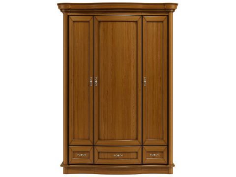 Klasyczna szafa dwudrzwiowa z rzeźbionymi frontami i eleganckimi uchwytami do stylowej sypialni