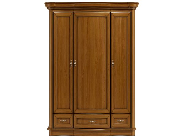 Klasyczna szafa dwudrzwiowa z rzeźbionymi frontami i eleganckimi uchwytami do stylowej sypialni