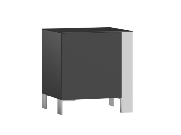 Nowoczesny stolik nocny w kolorze grafitowym