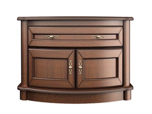 Klasyczna komoda z rzeźbionymi detalami, dekoracyjnymi uchwytami i wieloma szufladami do stylowego wnętrza