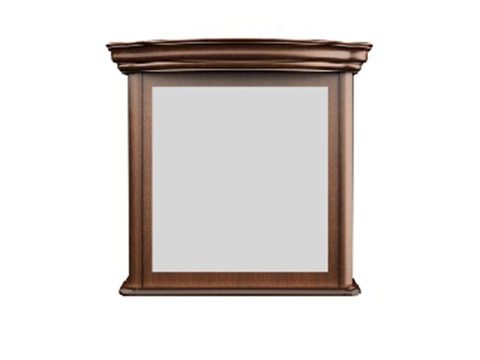 Lustro w drewnianej ramie z rzeźbionymi detalami w stylu klasycznym do eleganckiego wnętrza