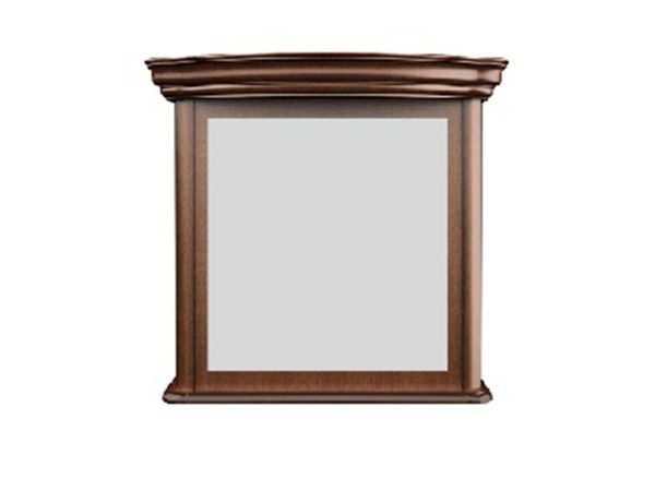 Lustro w drewnianej ramie z rzeźbionymi detalami w stylu klasycznym do eleganckiego wnętrza