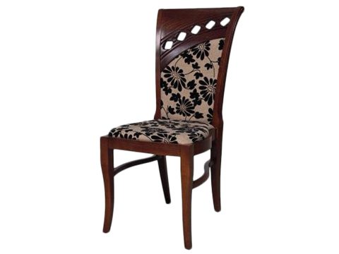 Drewniane krzesło z tapicerowanym siedziskiem w stylu klasycznym do eleganckiego salonu