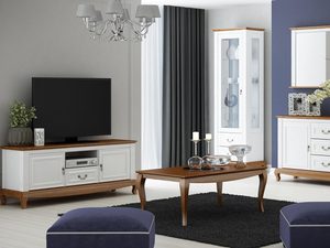 Miniaturka 4 - Nowoczesna aranżacja salonu z granatowymi dodatkami