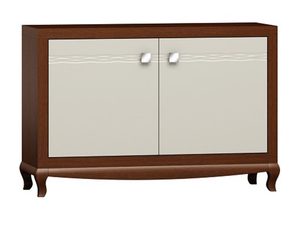 Miniaturka 4 - Drewniana komoda z rzeźbionymi nogami i dekoracyjnymi uchwytami w stylu retro do eleganckiego wnętrza