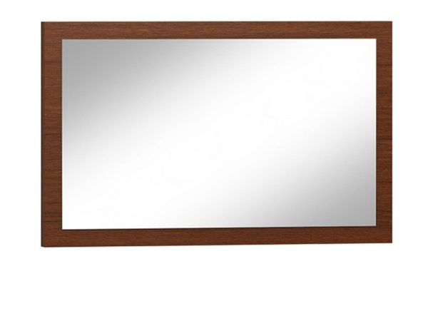 Lustro z drewnianą ramą w ciemnym wykończeniu w stylu retro do eleganckiego wnętrza