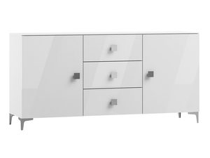 Miniaturka 6 - Komoda biała w szufladami oraz szafkami