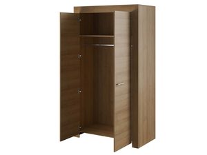 Miniaturka 1 - Drewniana szafa z górną półką i drążkiem