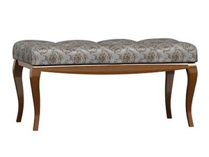 Miniaturka 6 - Ławka z tapicerowanym siedziskiem i giętymi nogami w stylu retro do eleganckiego przedpokoju