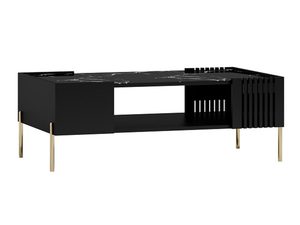 Miniaturka 1 - Szafka RTV z ryflowanymi frontami, czarne wykończenie, styl nowoczesny