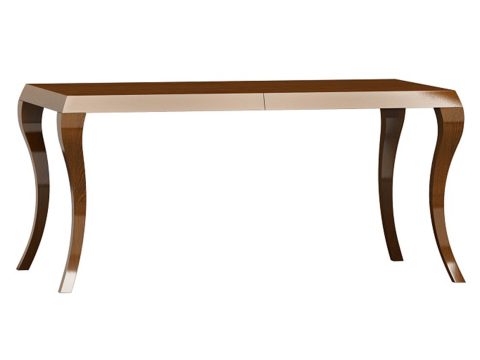 Drewniany stół z giętymi nogami w stylu klasycznym do jadalni lub salonu