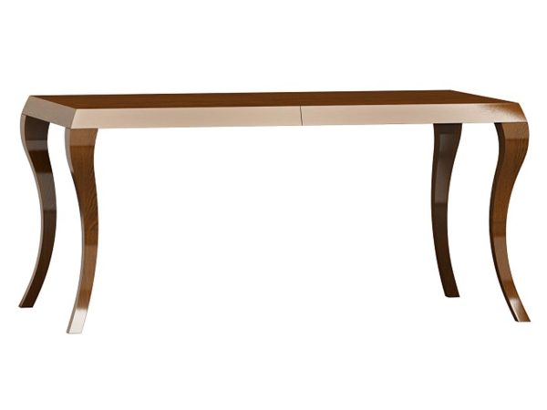 Drewniany stół z giętymi nogami w stylu klasycznym do jadalni lub salonu