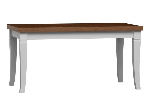 Biały stół z giętymi nogami w stylu prowansalskim do eleganckiej jadalni