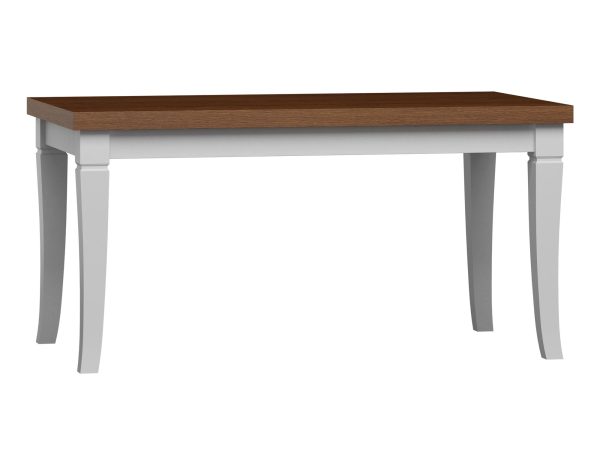 Biały stół z giętymi nogami w stylu prowansalskim do eleganckiej jadalni