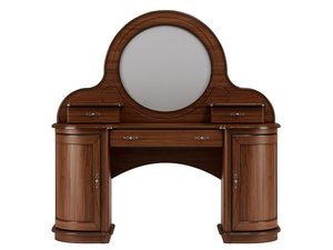 Miniaturka 5 - Drewniana toaletka z lustrem, styl klasyczny, ciemne drewno