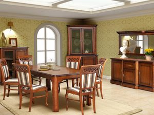Miniaturka 2 - Jadalnia z drewnianym stołem i krzesłami, styl klasyczny