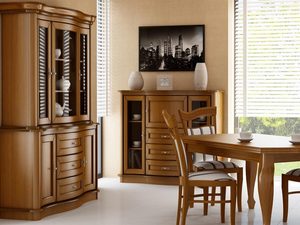 Miniaturka 5 - Drewniana komoda z rzeźbionymi detalami, wieloma szufladami i klasycznym wykończeniem do eleganckiego wnętrza