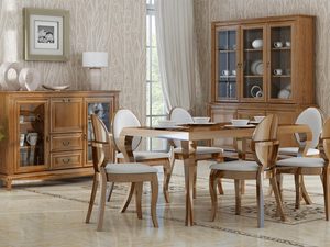 Miniaturka 1 - Klasyczna jadalnia z drewnianymi meblami