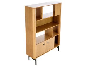 Miniaturka 2 - Drewniany regał z półkami i szafką, styl nowoczesny, dąb litego drewna