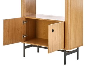 Miniaturka 3 - Drewniana witryna z szafką, styl nowoczesny, dąb litego drewna