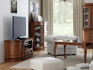 Miniaturka 3 - Drewniany stół z rzeźbionymi nogami, styl klasyczny, ciemne drewno