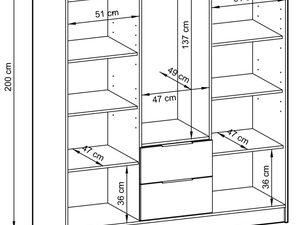Miniaturka 9 - Wymiary techniczne szafy szczegółowe