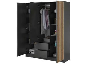 Miniaturka 5 - Nowoczesna szafa z otwartymi półkami i szufladami, styl loftowy