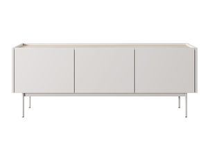 Miniaturka 7 - Biała szafka RTV z metalowymi nóżkami, minimalistyczny design