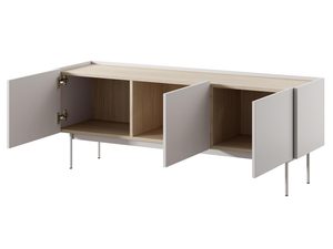 Miniaturka 8 - Białą szafka RTV z otwartymi półkami