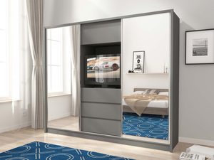 Miniaturka 5 - Przestronna szafa z lustrzanymi drzwiami, styl nowoczesny