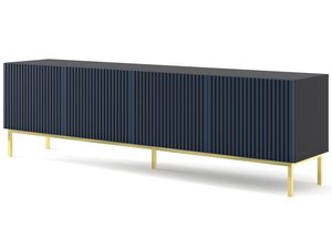 Miniaturka 11 - Granatowa szafka RTV ze złotymi nóżkami
