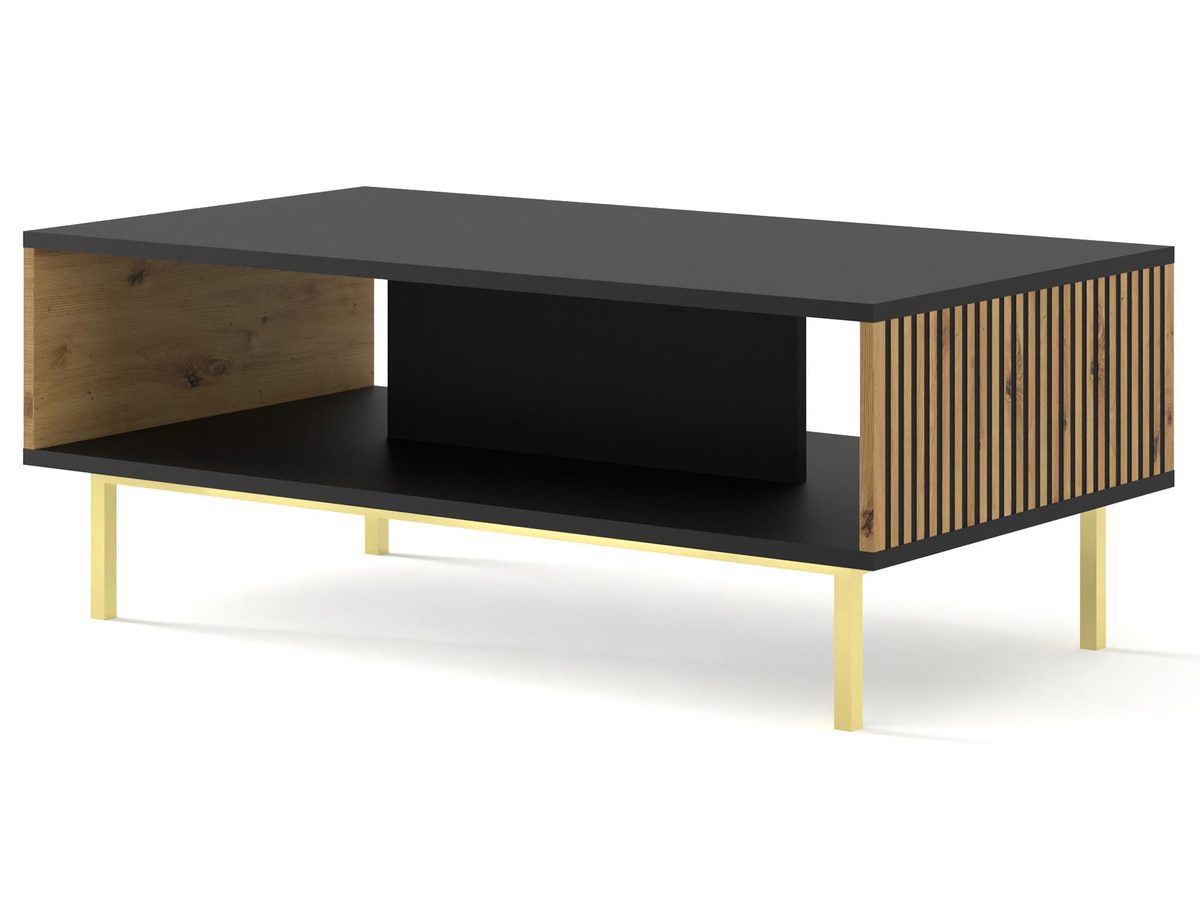 Minimalistyczny Stolik Kawowy Navia z Półkami