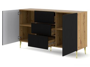 Miniaturka 13 - Komoda z perspektywy wewnętrznej, czarny frezowany front