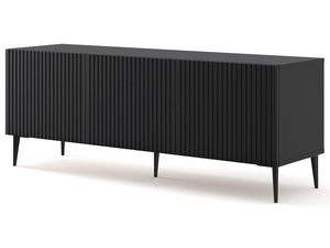 Miniaturka 15 - Szafka RTv w kolorze czarnym z frezowaniem