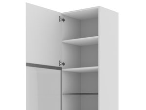 Miniaturka 2 - Biała witryna z otwartymi drzwiami i półkami