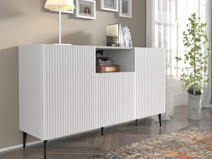 Miniaturka 7 - Biała komoda z frezowanymi frontami