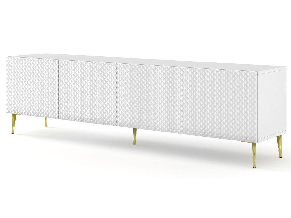 Przestronna Szafka RTV Navia z Ozdobnymi Nóżkami