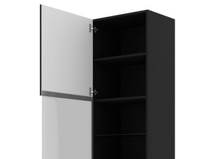 Miniaturka 10 - Czarna witryna z przeszkleniem,, otwierane drzwi, styl industrialny